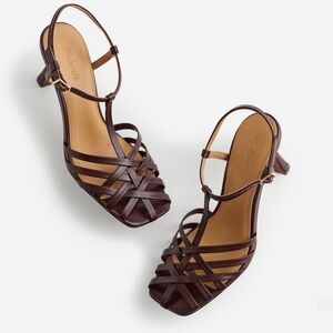 NEW Madewell The Milano Heeled Sandal. NWOB Dark Plum, Size 7